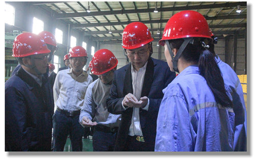 建行总行严达峰一行到宜化集团调研指导(图1)