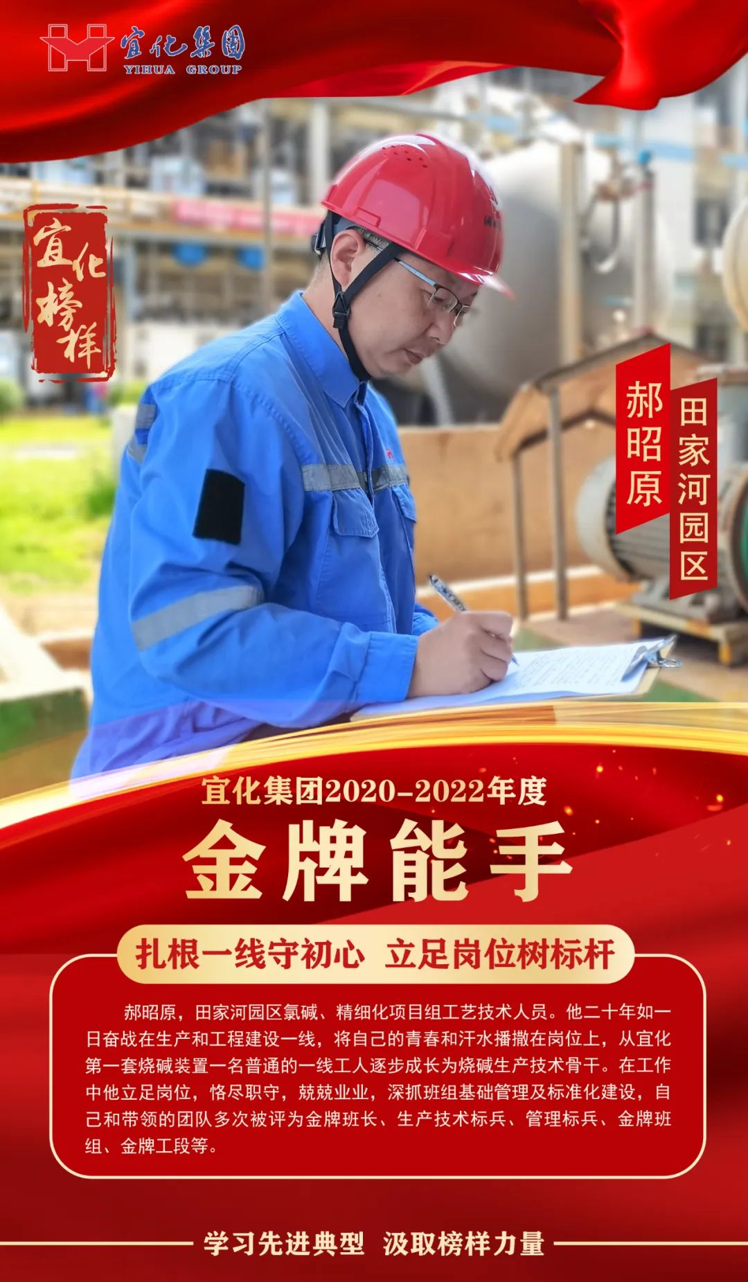 【宜化榜样】金牌能手郝昭原:扎根一线守初心,立足岗位树标杆(图1) 图片