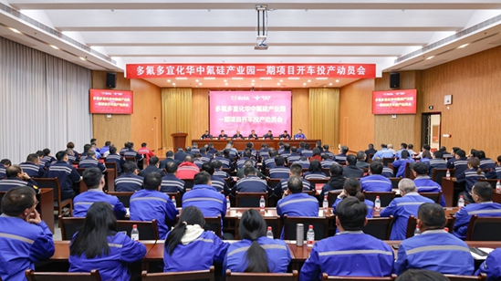 多氟多宜化华中氟硅产业园一期项目开车投产动员会举行(图1)