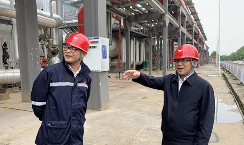 王大真到松滋肥业、楚星公司和宜化新材料现场办公